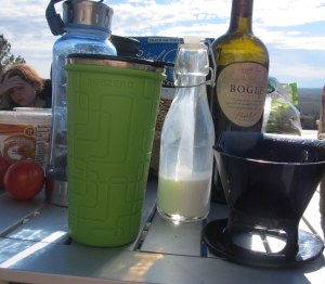 Real coffee, with half and half. It's a start.